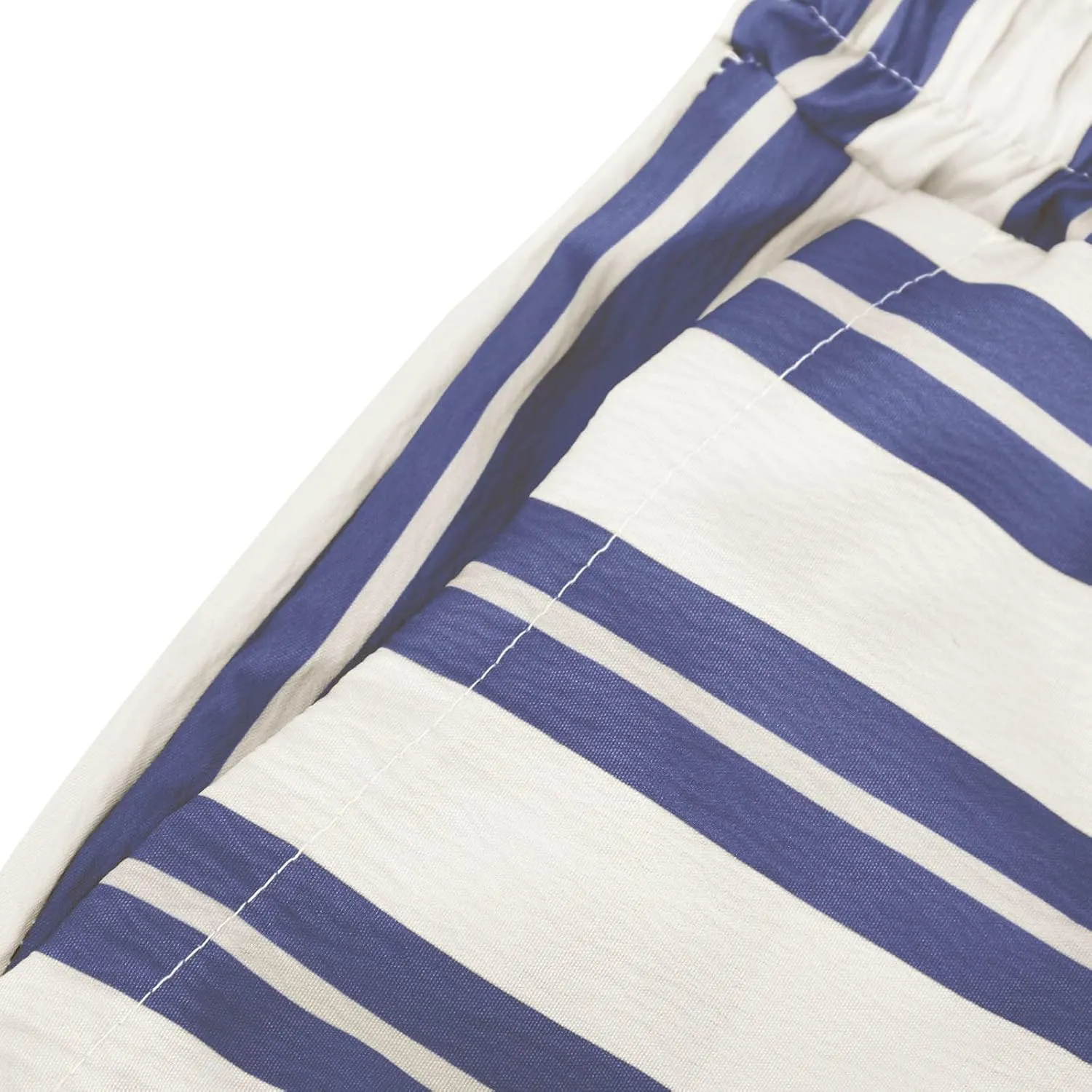 Womens Wide Leg Pants Drawstring Straight Leg Trousers Beach Vacation Loungewear Striped Pant with Pockets