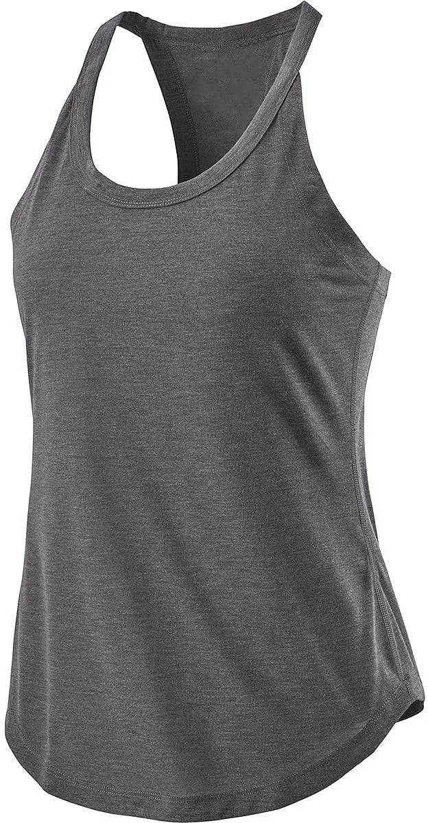 Workout Tank Tops Woman Racerback Sleeveless Running Tanks Scoop Neck Loose Athletic Yoga Camisole Sports Shirts