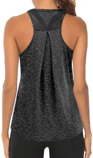 Workout Tops for Women Racerback Tank Top Quick Dry Sleeveless Athletic Running Tops Loose Gym Shirt Yoga Tanks