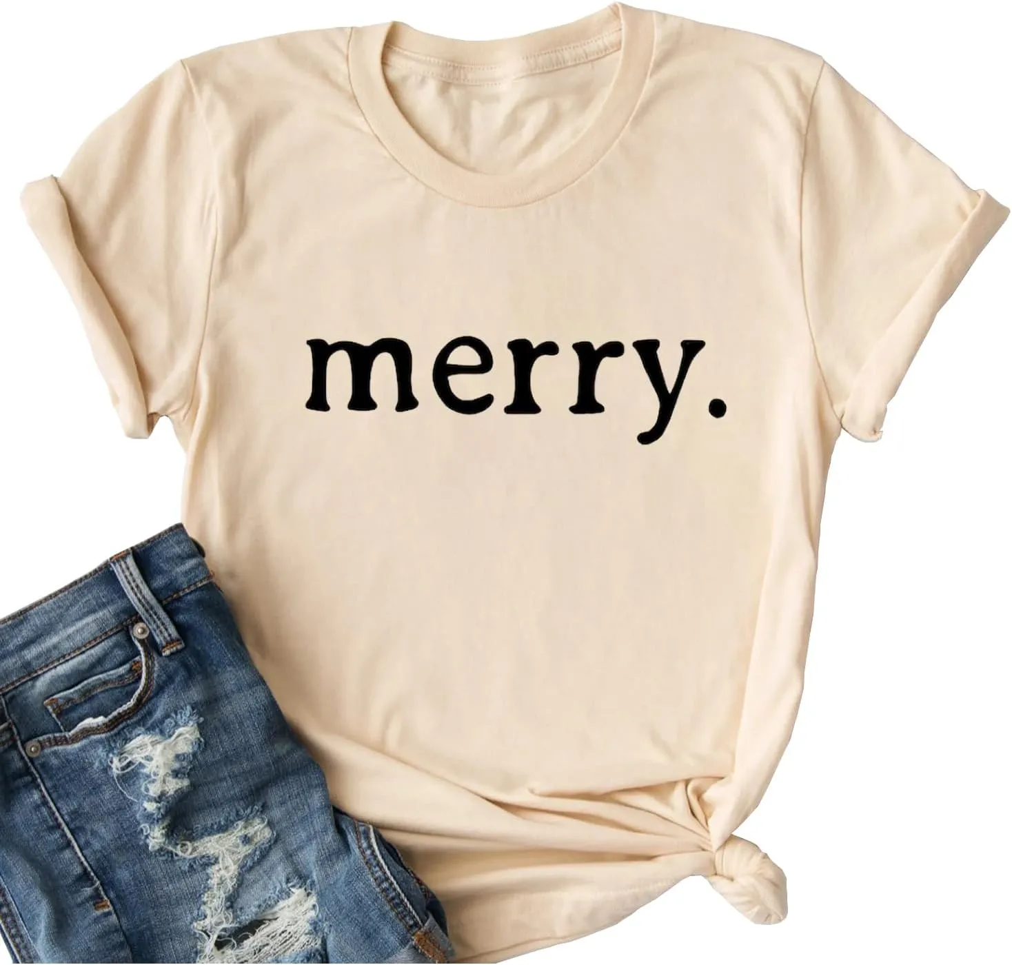 Ykomow Christmas Trees Shirt Womens Holiday Pine Tree Xmas Graphic Tees Christmas Family Shirt